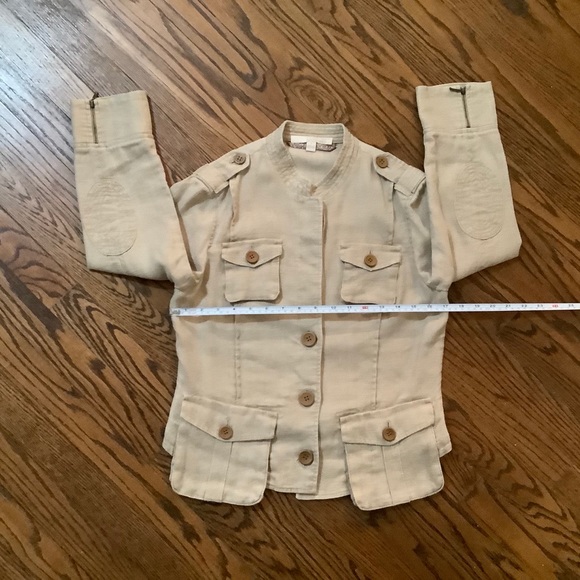 Banana Republic Heritage Tan Jacket 100% Flax Size 4 - Picture 5 of 7